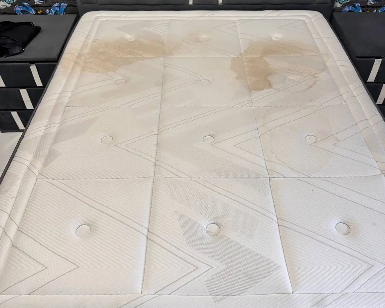 Antes de la limpieza de colchón en toda Cataluña