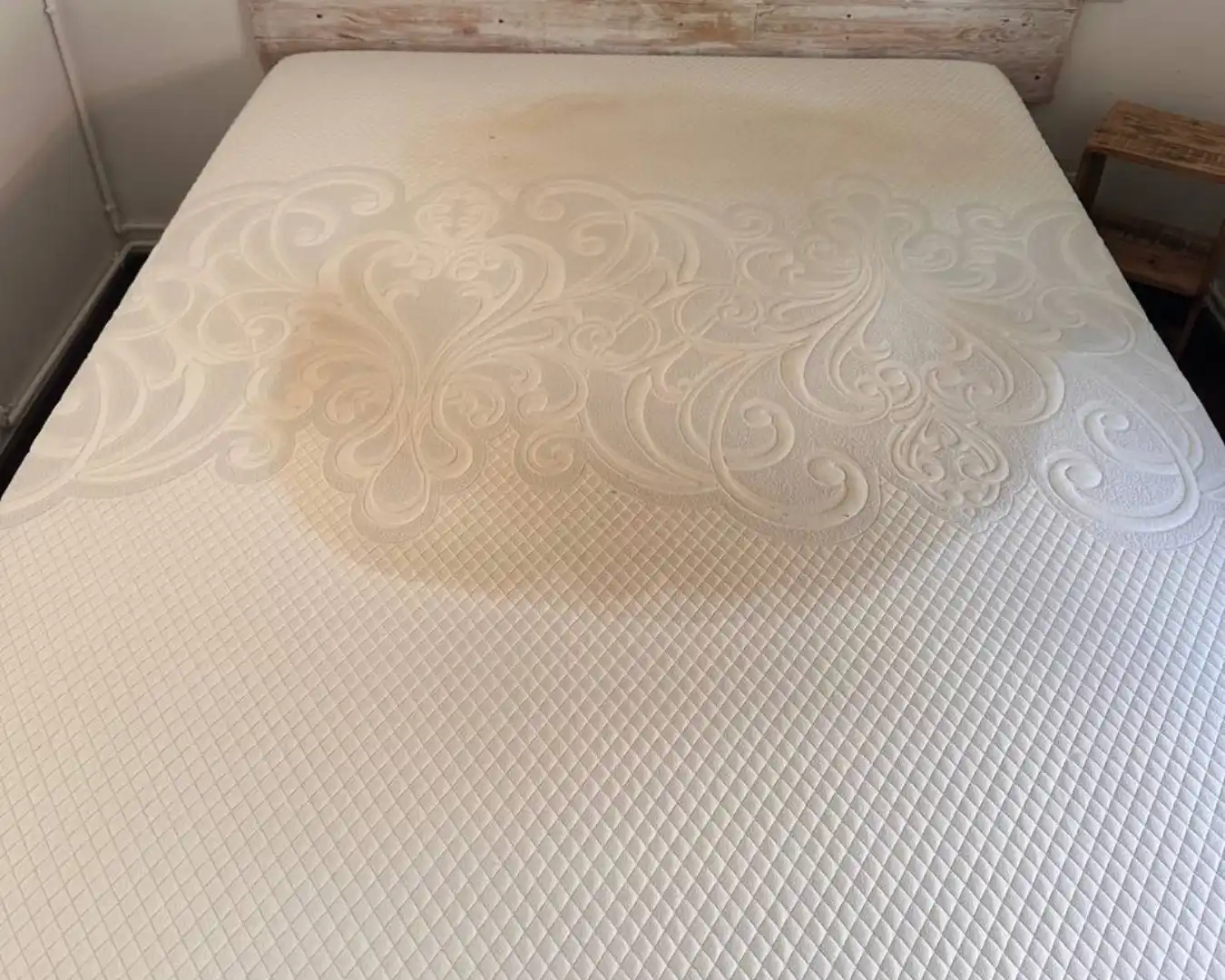 Antes de la limpieza de colchón de Lleida