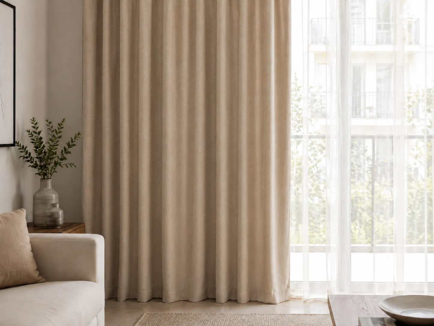 Después de la limpieza de cortinas de Barcelona